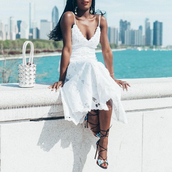 Polo Ralph Lauren 100% Linen Eyelet Lace Maxi Dress Wedding Graduation Coastal - Picture 4 of 13